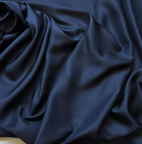 Dark Navy Blue 100% Silk Twill Fabric 15mm weight – Prism Fabrics