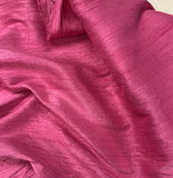 Fuchsia Pink - Hand Dyed Silk Dupioni