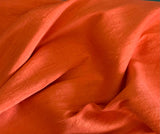 Blood Orange - Hand Dyed Silk Dupioni - 6"x54" Remnant