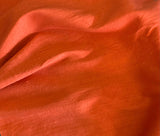Blood Orange - Hand Dyed Silk Dupioni - 6"x54" Remnant