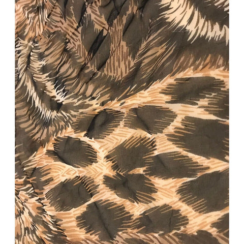 Silk Chiffon Fabric - Wild Cat Ocelot Cheetah Spots 15"x10" Remnant