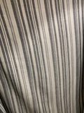 Gray & White Jacquard Stripe - 100% Rayon Challis Fabric