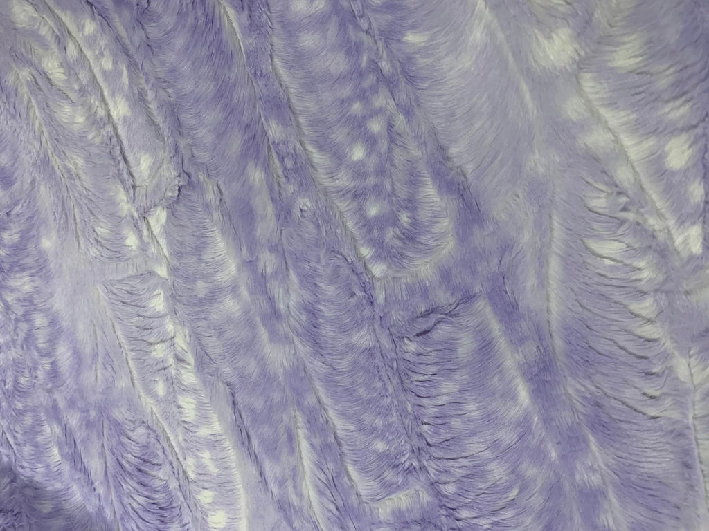 Fawn Lavender Purple - Cuddle Minky Faux Deer Fur Fabric