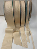 Beige 100% Rayon Petersham Ribbon (5 Widths to choose from)
