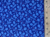 Dark Blue Strawberries - Berries & Blossoms - Paintbrush Studio Cotton Fabric