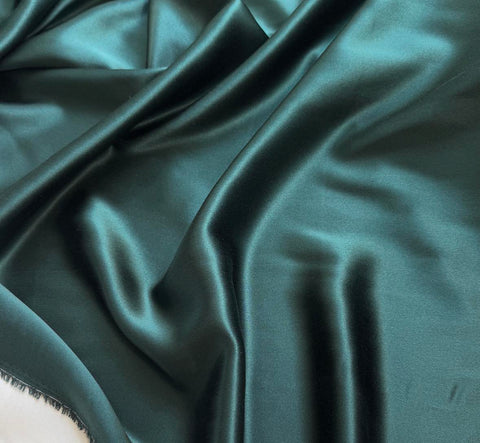 Forest Green - 100% Silk Charmeuse Fabric 54" width