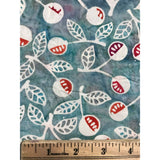 Remnant Sale 19"x44" - White/Red Cherries on Light Blue - Cherry Blossoms - Banyan Batiks Cotton Fabric
