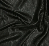 Black Baroque Scroll - Silk Jacquard - 9"x45" Remnant