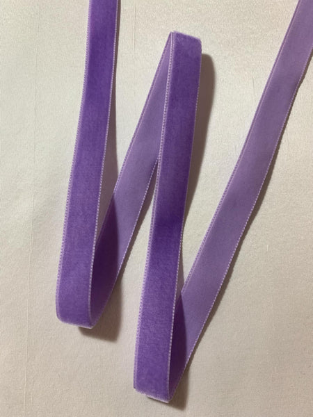 Lavender Purple French Velvet Ribbon (5/8