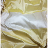 Yellow & White Stripe Silk TAFFETA Fabric - 36"x40" Remnant