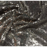 Bronze - Sequin Spangle Sewn on Mesh Fabric 18"x27"