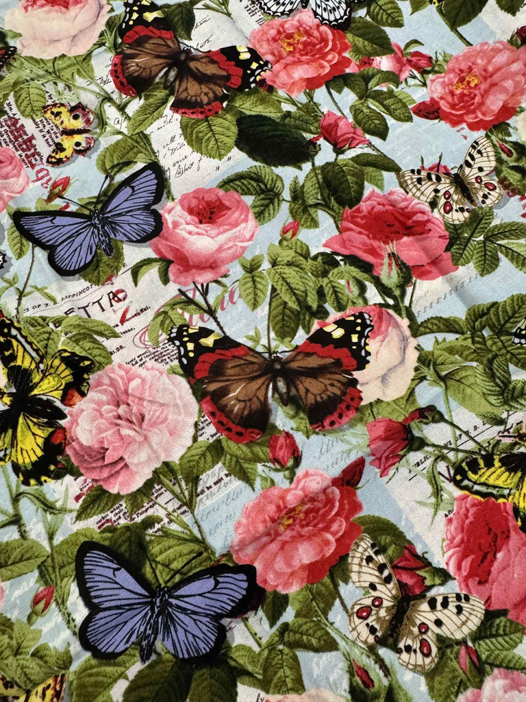 Butterfly Floral by Candace Allen 100% Cotton Fabric