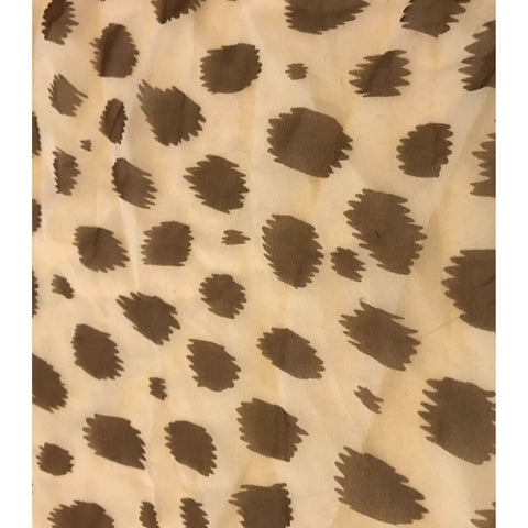 Silk Chiffon Fabric - Brown Jaguar Spots 15.5"x19"