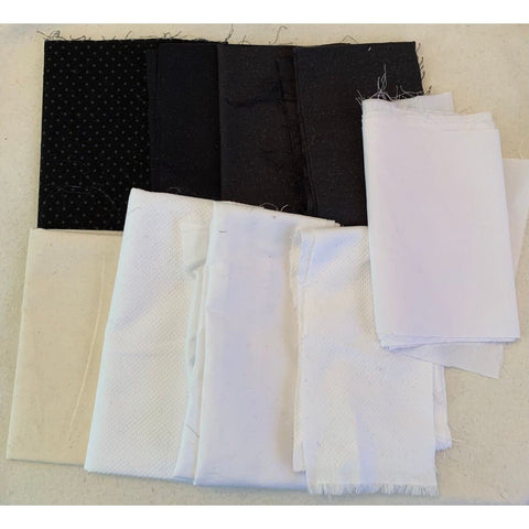 Quilting Cotton Fabric Remnant Scrap Bag #6 (9 Pieces)