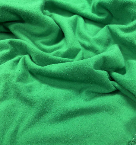 Bright Kelly Green - Hand Dyed Silk Noil