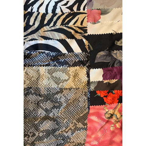Remnant Sale - Silk Charmeuse Fabric Squares Set 6"x7" Each 16 Pieces