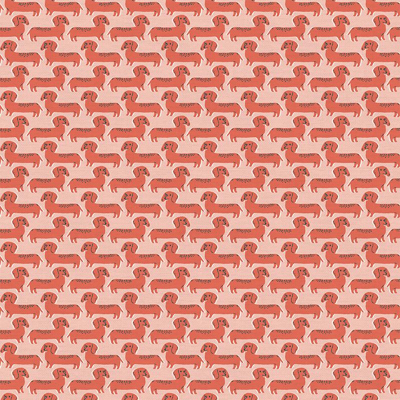 Dachshunds - Best in Show - by Caroline Bourles for Paintbrush Studio 100% Cotton Fabric