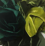 Greens Sample Set - Silk Velvet 1/4 Yard x 45" Each