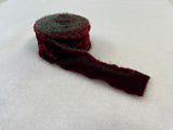 Iridescent Christmas Red & Green Silk Velvet Ribbon ( 4 Widths to choose from)
