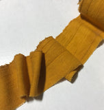 Hand Dyed Gold 100% Silk Noil Ribbon ( 3 Widths to choose from)