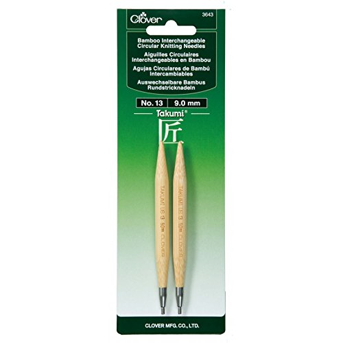 Clover Needlecraft Takumi Bamboo Interchangeable Circular Knitting Needles (Choose Your Size)