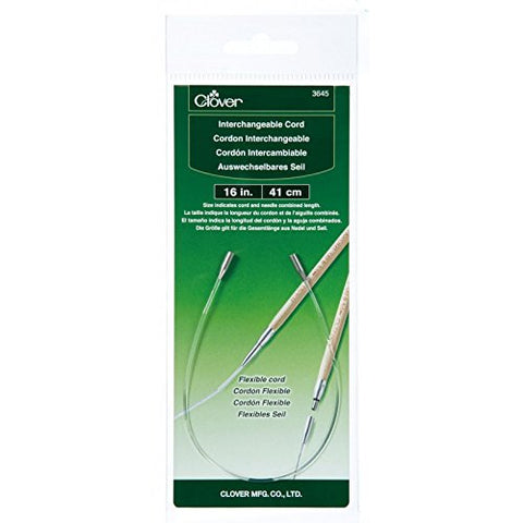 Clover Needlecraft Interchangeable Cord for Circular Knitting Needles (Choose Length)