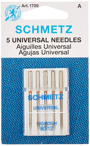Schmetz Universal Machine Needles, Size 12/80 Pack of 5