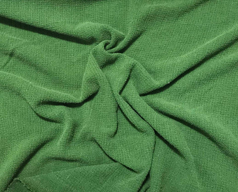 Avocado Green - Hand Dyed Squares Weave Silk Noil