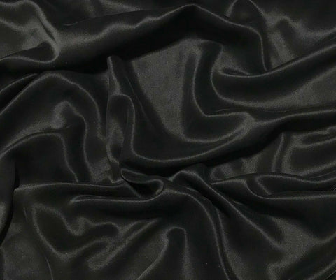 Black - Sandwashed Silk Charmeuse