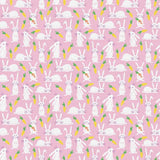 Bunny Trail - Bunnies & Carrots Pink - Paintbrush Studio Cotton Fabrics
