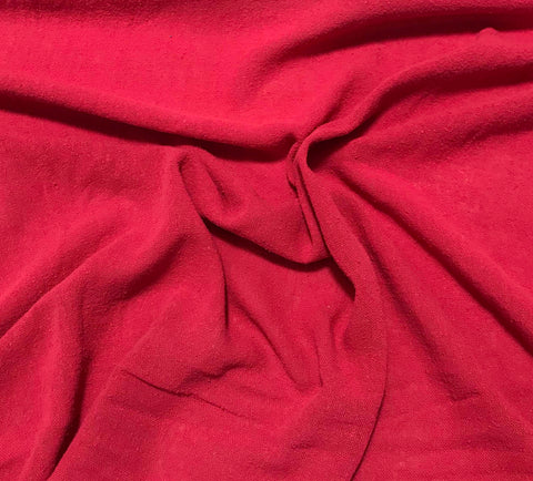 Cherry Red - Hand Dyed Poplin Gauze Silk Noil