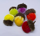Silk Velvet Acorns Kit - Bright Colors (6 Acorns) Make Your Own!