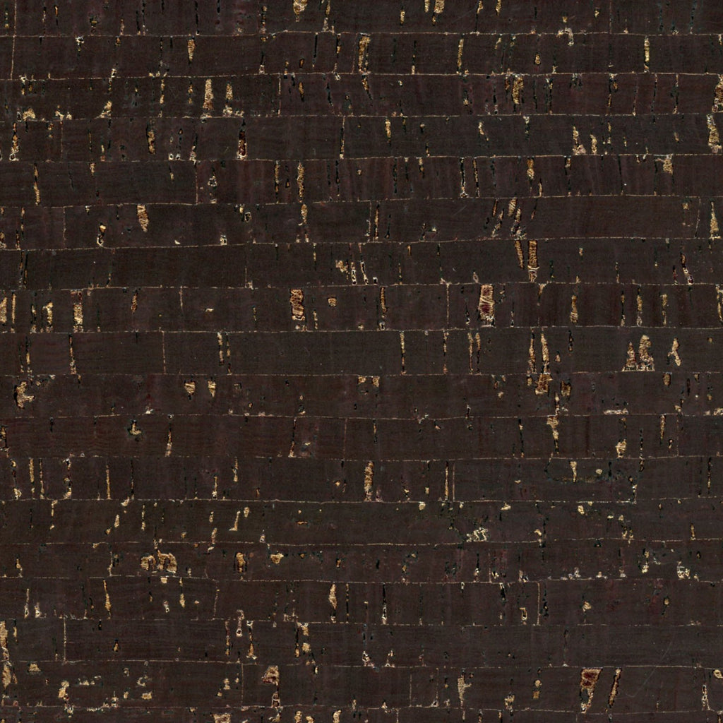 Cork Fabric - Metallic Gold on Black