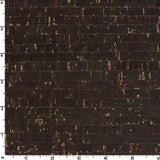 Cork Fabric - Metallic Gold on Black