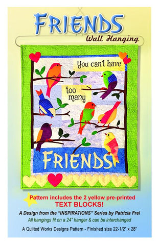Friends Wall Hanging - Quilting Pattern by Quilted Works