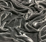 Pewter Gray - Hand Dyed Silk Velvet