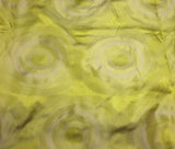 Golden Olive Circles - Silk Satin (54")