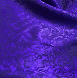 Royal Purple Baroque Scroll - Silk Jacquard