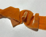 Hand Dyed Saffron Orange Silk Velvet Ribbon ( 4 Widths to choose from)