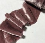 Hand Dyed Dusty Mauve Silk Velvet Ribbon ( 4 Widths to choose from)