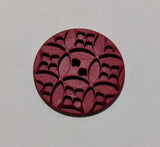 Art Nouveau Geometric Plastic Button - 28mm / 1 1/8 inch - Dill Buttons