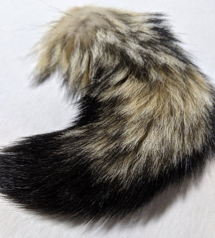 Small Genuine Grey Fox Fur Tail