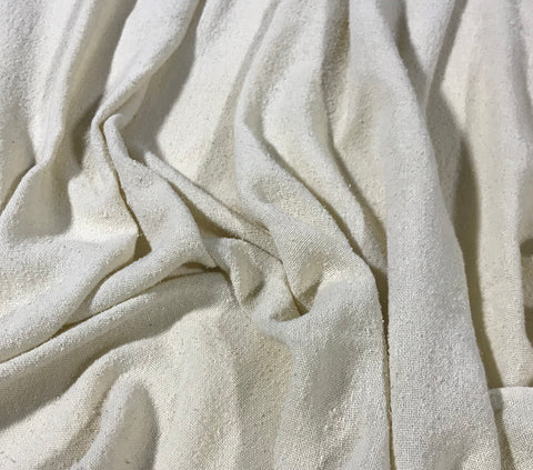 Ecru - Hand Dyed Poplin Gauze Silk Noil