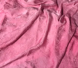 Bubblegum Pink Floral - Hand Dyed Silk Jacquard