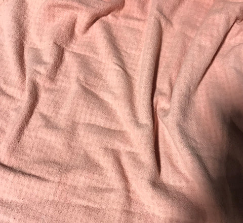 Peach - Hand Dyed Checkered Weave Silk Noil