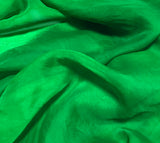 Bright Kelly Green - Hand Dyed Silk Organza