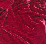 Cranberry Red - Hand Dyed Silk Velvet