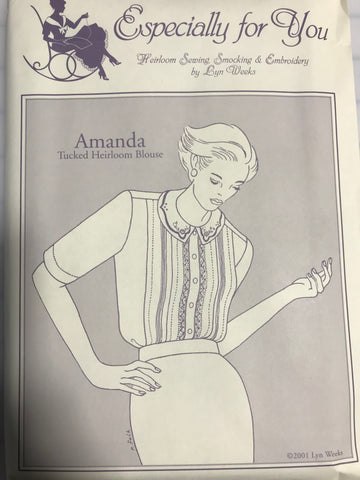 Amanda Tucked Blouse Size Ladies 8-18 Heirloom Sewing Pattern