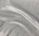 White with Silver Metallic Glitter - Cuddle Minky Fabric