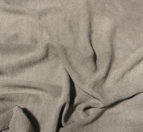 Taupe - Hand Dyed Poplin Gauze Silk Noil